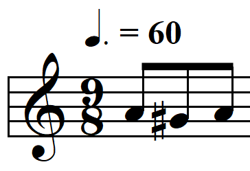 melodic dictation compound meter intermediate example 2 start